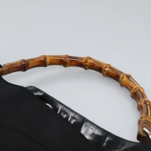 Gucci Bamboo Black Synthetic Handbag (Pre-Owned) - Picture 6 of 16